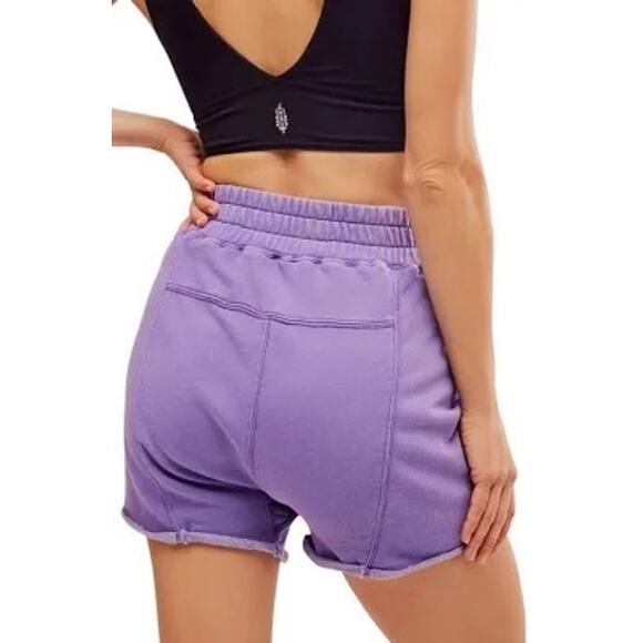New Free People Movement All Star Logo Purple Shorts Women's Size Small - Picture 3 of 6